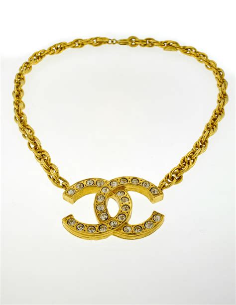 vintage chanel necklace etsy|Vintage Chanel necklace for sale.